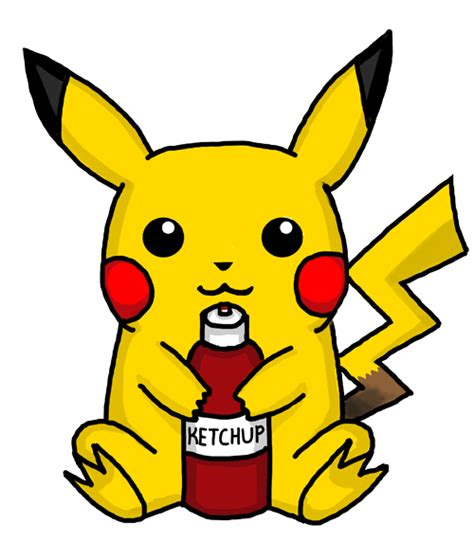 Pikachu Loves Ketchup by ShadowSeason on DeviantArt