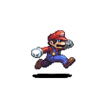 Mario Running Pixel Art