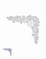 Free Corner Floral Coloring Page  PDF Templatenet sketch template