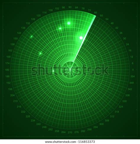 Green Radar Screen Vector Illustration Your Stock Vector (Royalty Free) 116853373