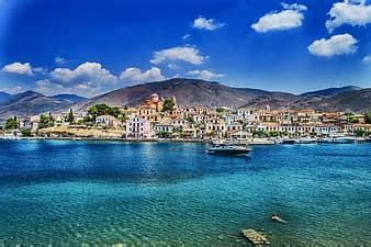 symi, greece, city, port city, island, building, houses, colorful, color, bank, steeple | Pikist