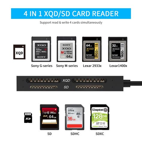 Rocketek Dual XQD and Dual SD usb 3.0 Memory Card Reader and Writter Adapter