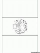 Peru Flag Coloring Page Pages sketch template