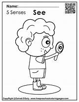 Printable 5 Senses Coloring Pages sketch template