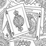 Colorful Playing Cards Coloring Page 31894 25209 sketch template