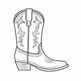 Outline Cowboy Boot Coloring Page Picture Sketch Drawing Vector Cow  sketch template