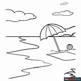 Beach Coloring Page  Easy Drawing Guides sketch template