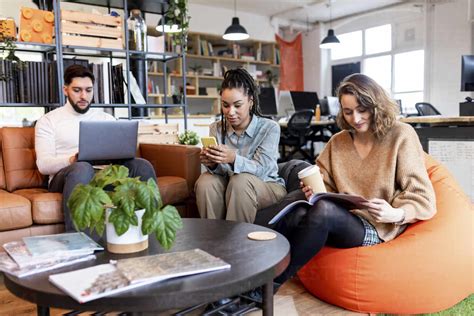 Business people working together in office stock photo