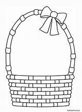 Easter Basket Coloring Sheet Or Art Pattern  basket Template sketch template