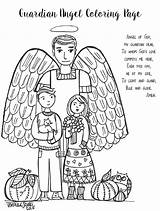 Guardian Angel Color Page sketch template