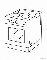 I Oven Stove Colouring Pages Sketch Coloring Page sketch template