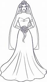 Drawing Of bride  Невеста Портрет Раскраски sketch template