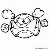 Angry Face Coloring Pages Printable For Free Download sketch template
