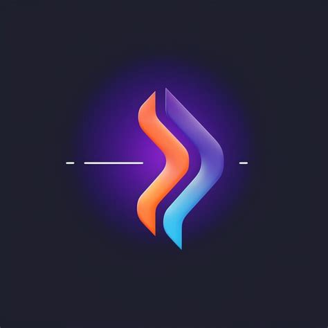 Premium AI Image | minimalistic logo for a website with a play button blue and orange overflow