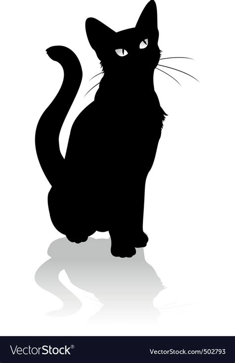 Black cat Royalty Free Vector Image - VectorStock