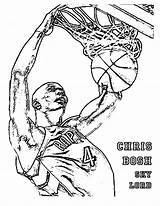 Nba Player Dunk Coloring Pages sketch template
