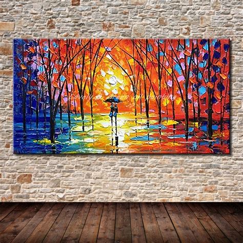 Hand Painted Decorative Poster Wall Art Canvas Oil Painting Palette ...