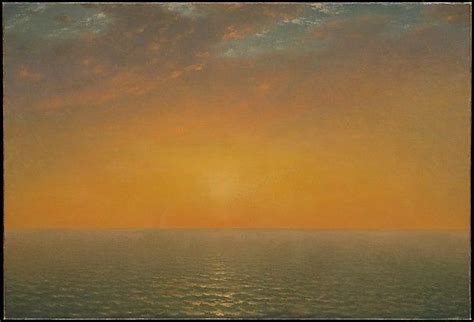 "Sunset on the Sea" (1872), John Frederick Kensett (American, 1816–1872), Oil on canvas ...