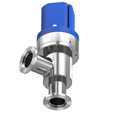 Ideal Vacuum | Pneumatic Angle Vacuum Valve, ISO Series, KF25 flange, 304L Stainless Steel ...