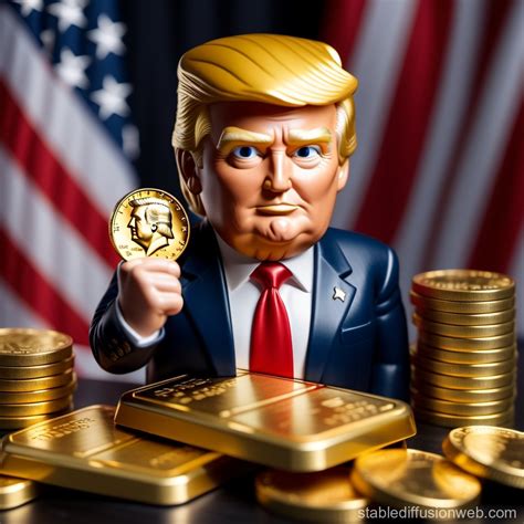 donald trump cartoon american flag freedom gold bars silver coins ...