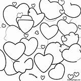 Cute Candy Hearts Coloring Page  Pagescom sketch template