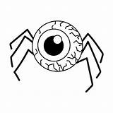 Premium Vector  Spider eye Illustration Eyeball Doodle sketch template