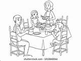 7  Hundred Family Dinner Coloring Page Royalty Free Images Stock sketch template