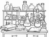 Creative Coloring With Science Lab Equipment  Coloring Page sketch template