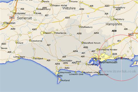 Highcliffe Map - Street and Road Maps of Dorset England UK