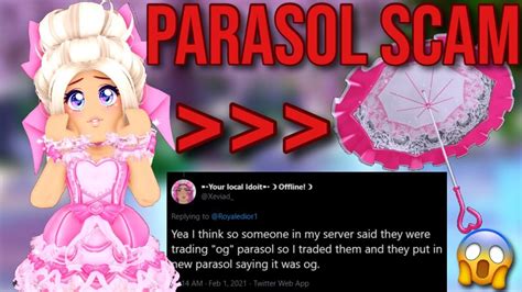 NEW ELEGANT PARASOL SCAM *watch out*| Roblox Royale High - YouTube