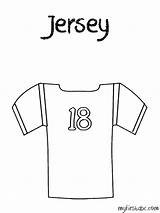 Jersey Coloring Pages Football Uniform Baseball Template Jerseys Sports  sketch template