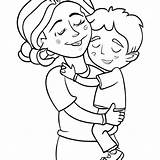 Dolce Pagina Da Colorare Di Mamma E Figlio In Bianco Nero · Creative  sketch template