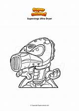 Coloriage Superzings Ultra Dryer  Supercoloredcom sketch template