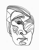Man Face Coloring sketch template