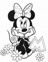 MINNIE  Minnie Mouse coloring Pages Disney sketch template