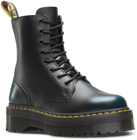 Dr Martens Ladies Jadon Vintage Blue Quad Double Platform Leather Zip ...