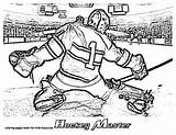 Picture Of Hockey Goalie Printable  Nhl hockey sketch template