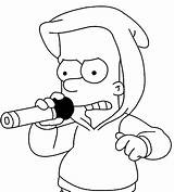 Bart Simpson Gangster Drawings Sketch Coloring Page sketch template
