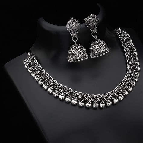 Bollywood Oxidised Silver Plated Handmade Jewellery Set/ Party - Etsy