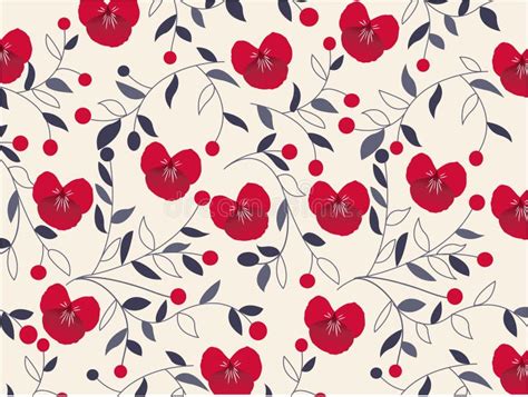 Seamless Floral Pattern With Fabric Texture Stock Vector - Image: 20247393