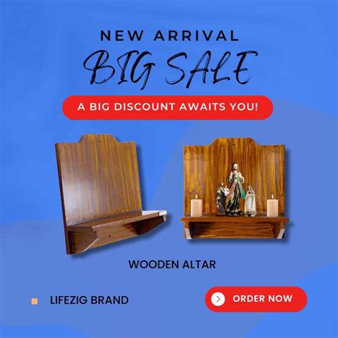 Lifezig Wooden Wall Mounted Altar (Quality Wood) | Shopee Philippines