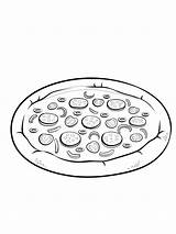 Pizza pepperoni Coloring Page  Funny Pages sketch template