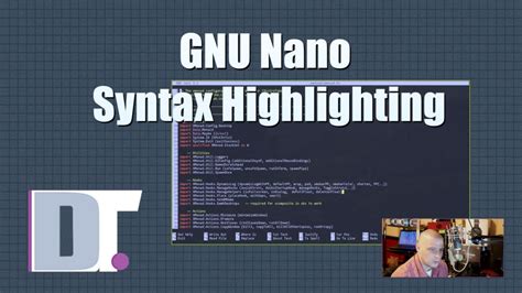 GNU Nano With Improved Syntax Highlighting - YouTube