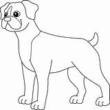 Boxer Dog Coloring Page For Kids 8208208 Vector Art At Vecteezy sketch template