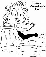 Printable Happy Groundhog Day coloring Page  Download Print Or Color sketch template