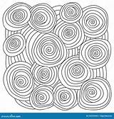 Meditative Coloring Page With Spirals And Circles Fantasy Patterns  sketch template