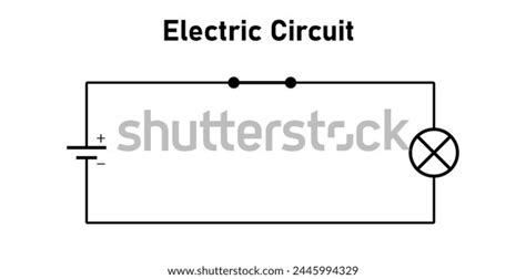 Simple Electric Circuit Diagram Battery Switch Stock Vector (Royalty ...