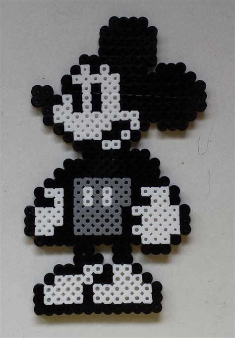 Week 7, Day 45, Black & White, Mickey Mouse. Perler Beads 365 Day ...