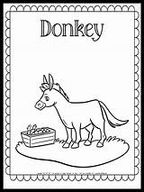 Donkey Coloring Page  The Art Kit sketch template