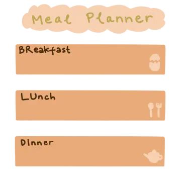 Meal Planner Green Title, Meal, Planner, Journal PNG Transparent Clipart Image and PSD File for ...